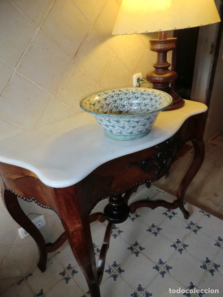 Antig&uuml;edades: Consola Isabelina de PaloSanto - Foto 2