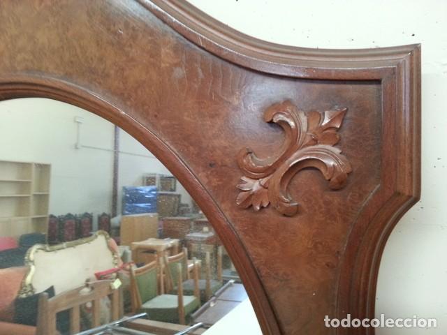 Antig&uuml;edades: C&Oacute;MODA ENTRADA DE MARQUETER&Iacute;A CON ESPEJO - Foto 2