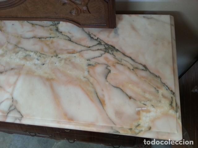 Antig&uuml;edades: C&Oacute;MODA ENTRADA DE MARQUETER&Iacute;A CON ESPEJO - Foto 3