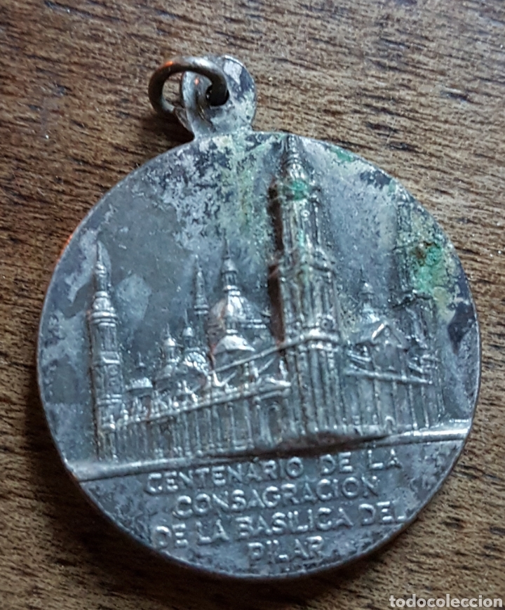 Antig&uuml;edades: Medalla centenario bas&iacute;lica Pilar 1973 - Foto 2