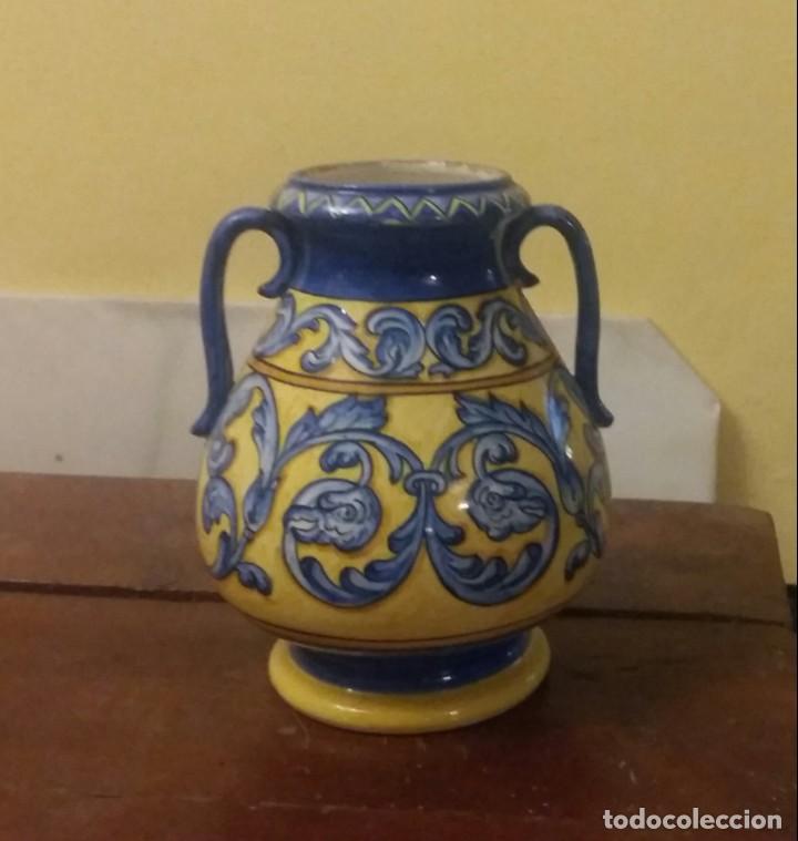Antig&uuml;edades: Jarr&oacute;n de Talavera amarillo - Foto 1