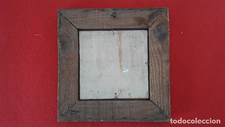 Antig&uuml;edades: MARCO MADERA CON AZULEJO RELIGIOSO ECCE HOMO - Foto 4