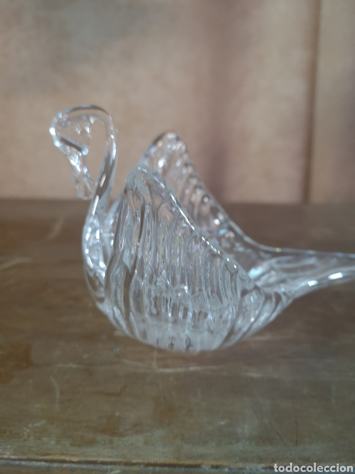 Oggetti Antichi: ANTIGUO RECIPIENTE DE CRISTAL EN FORMA DE CISNE