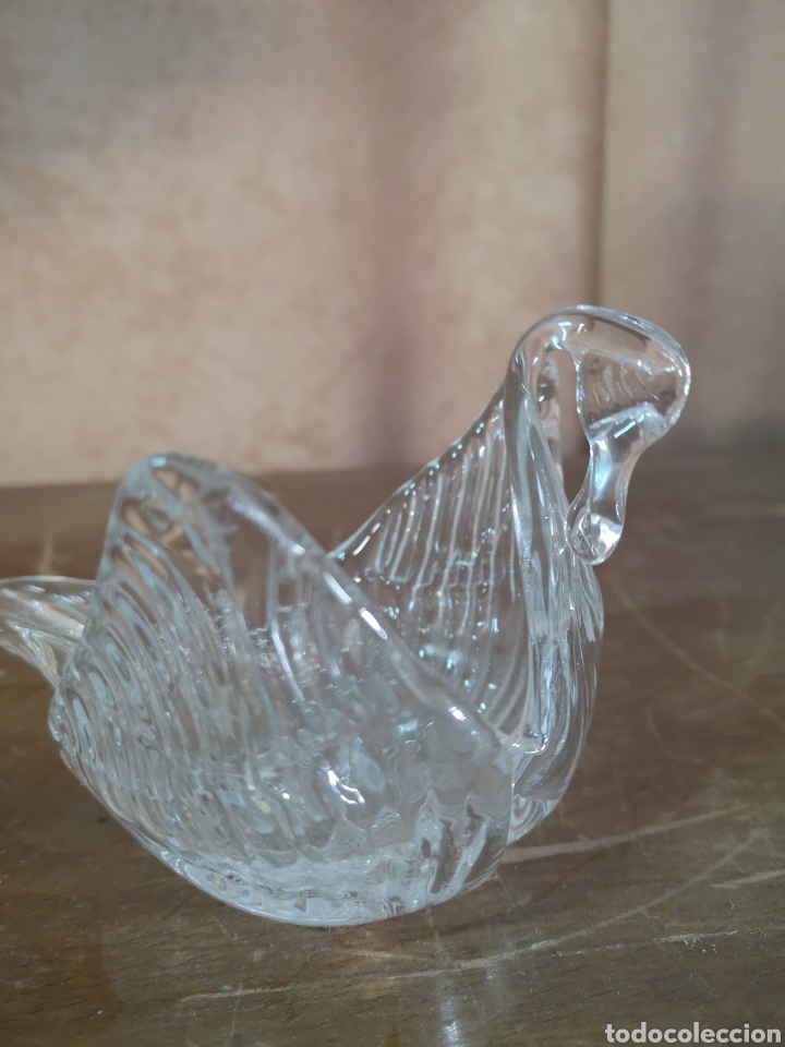 Antig&uuml;edades: ANTIGUO RECIPIENTE DE CRISTAL EN FORMA DE CISNE - Foto 2