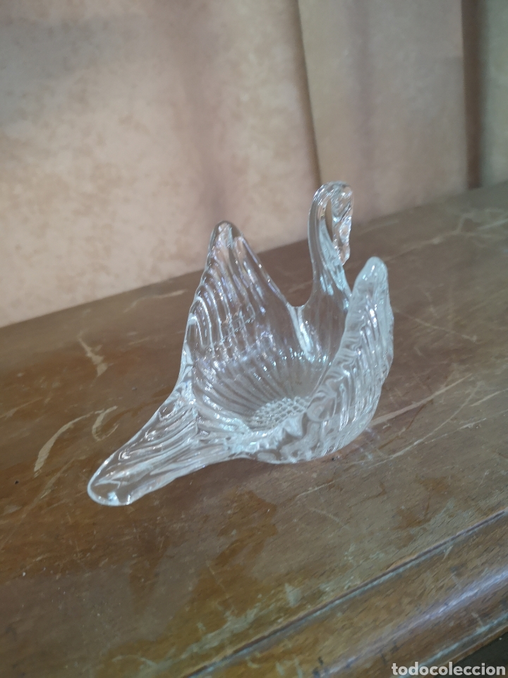 Antig&uuml;edades: ANTIGUO RECIPIENTE DE CRISTAL EN FORMA DE CISNE - Foto 3