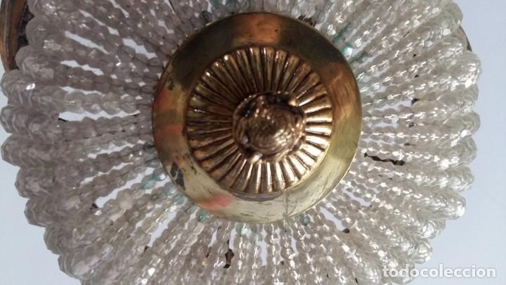 Antig&uuml;edades: L&aacute;mpara de cristal y bronce - Foto 4