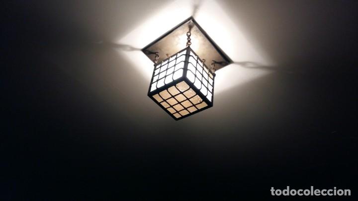 Antig&uuml;edades: Lote de 3 lampara farol de Bronce - Foto 2