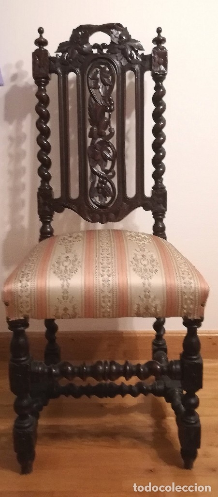 Antig&uuml;edades: SILLA TALLADA CARLOS IV, de pel&iacute;cula - Foto 1