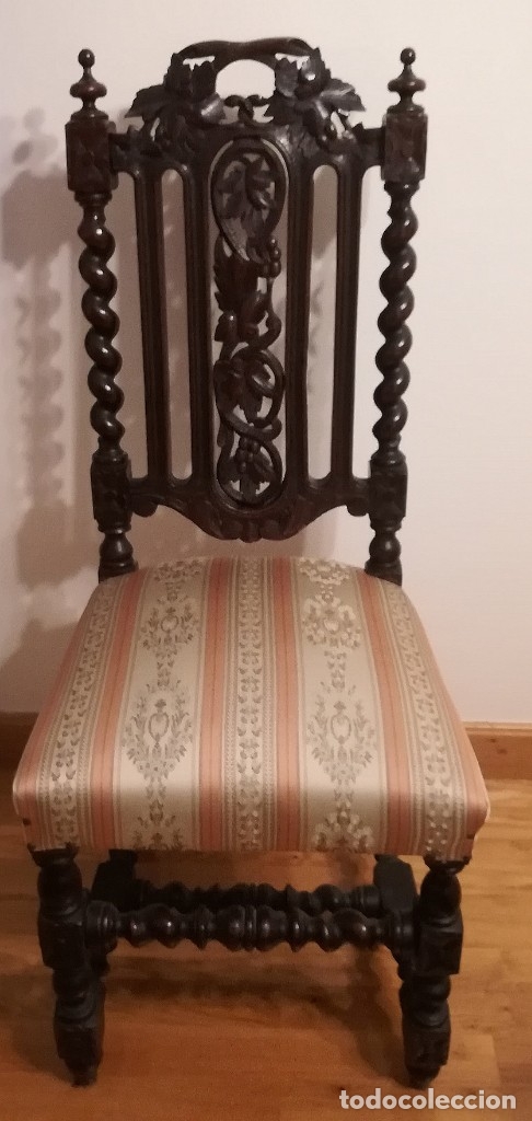 Antig&uuml;edades: SILLA TALLADA CARLOS IV, de pel&iacute;cula - Foto 2