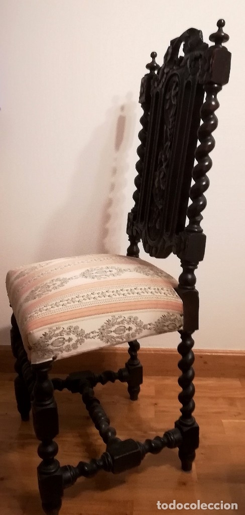 Antig&uuml;edades: SILLA TALLADA CARLOS IV, de pel&iacute;cula - Foto 5