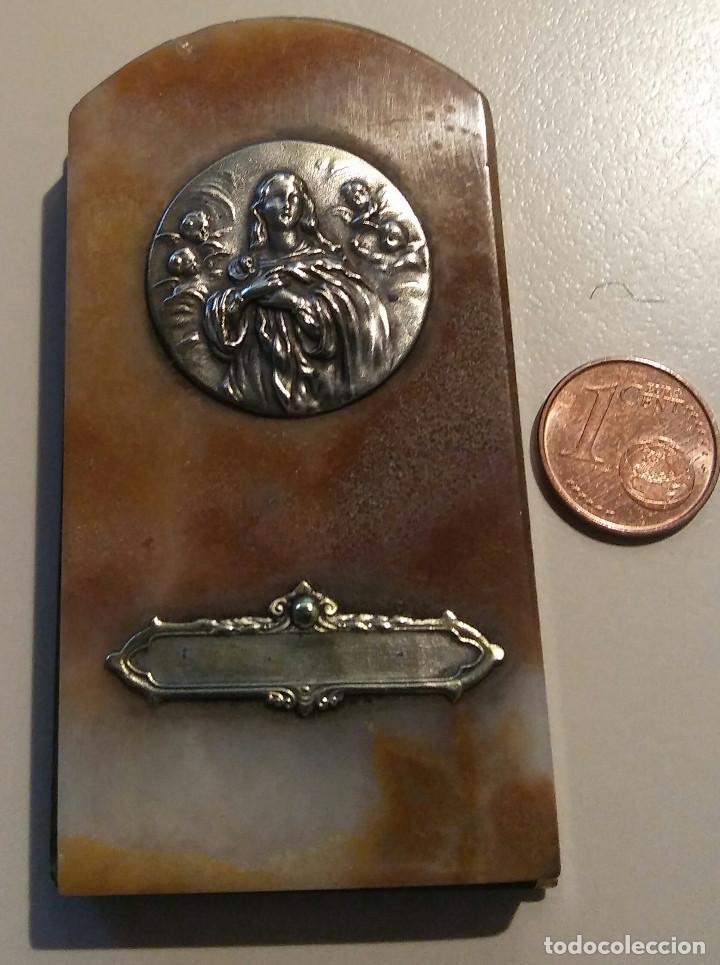 Antig&uuml;edades: PLACA DE MARMOL CON IMAGEN RELIGIOSA - Foto 1