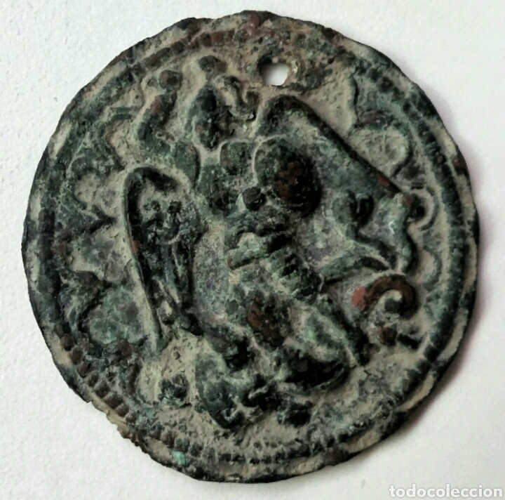 Antig&uuml;edades: Medallon Bizantino del Arc&aacute;ngel Miguel , epoca Imperio Bizantino. LEER CONDICIONES ANTES DE PUJAR.