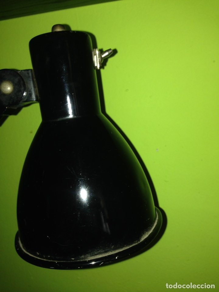 Antig&uuml;edades: Lampara flexo industrial de 2 brazos - Foto 12
