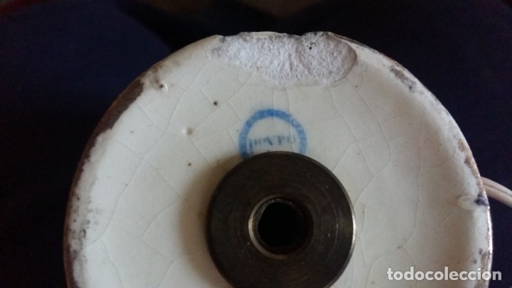 Antig&uuml;edades: Lampara de PEYR&Oacute; color azul - Foto 3