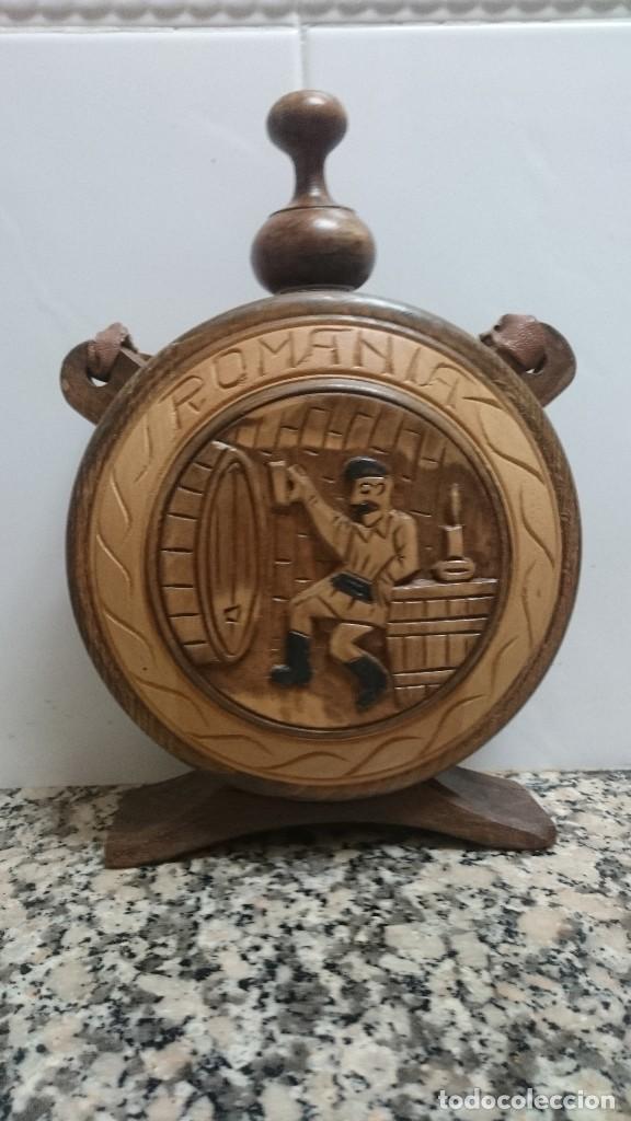Antiquit&auml;ten: CANTIMPLORA DE MADERA, INTERIOR CRISTAL,  ROMANIA