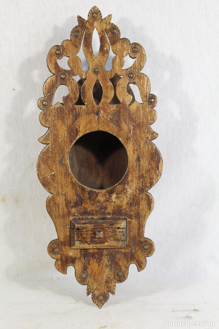Antig&uuml;edades: repisa de madera - mueble para almirez - Foto 2