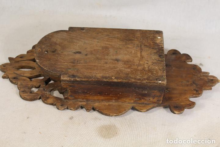 Antig&uuml;edades: repisa de madera - mueble para almirez - Foto 6