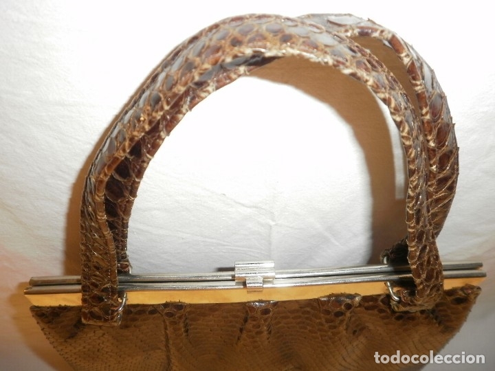 Antig&uuml;edades: ANTIGUO BOLSO DE PIEL DE SERPIENTE. - Foto 2