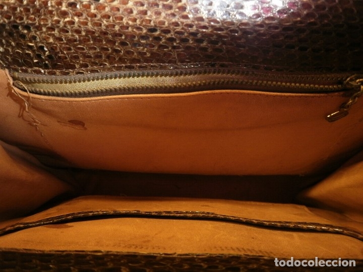 Antig&uuml;edades: ANTIGUO BOLSO DE PIEL DE SERPIENTE. - Foto 4