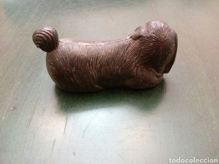 Antig&uuml;edades: Figurita de perro ba&ntilde;ada en plata - Foto 3