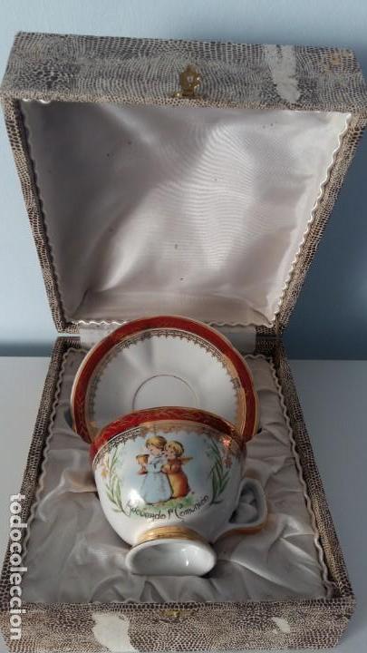 Antig&uuml;edades: Taz&oacute;n de desayuno de 1&ordm; comuni&oacute;n - Foto 2