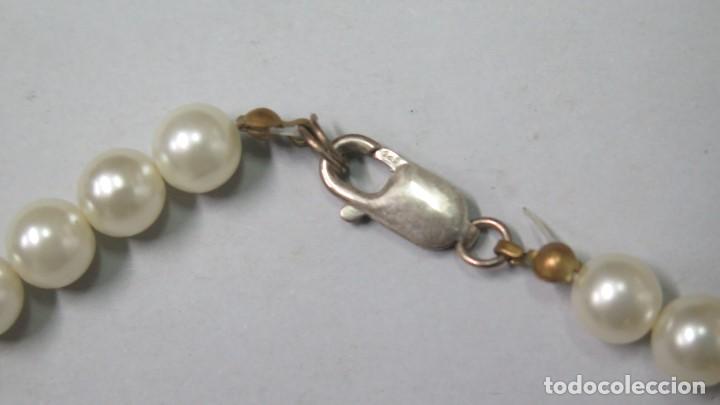 Antig&uuml;edades: COLLAR TIPO PERLAS. ENGARCE DE PLATA - Foto 2