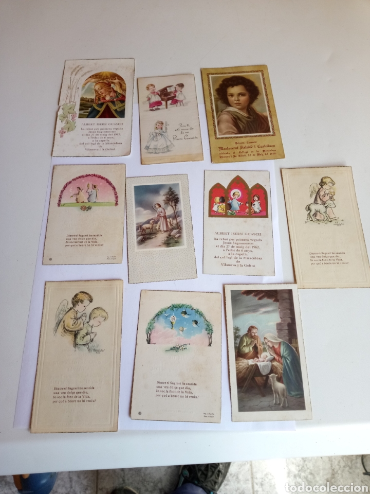 Antig&uuml;edades: ANTIGUOS RECORDATORIOS DE LA PRIMERA COMUNI&Oacute;N, TARJETAS RELIGIOSAS - Foto 1