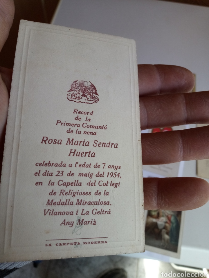 Antig&uuml;edades: ANTIGUOS RECORDATORIOS DE LA PRIMERA COMUNI&Oacute;N, TARJETAS RELIGIOSAS - Foto 3