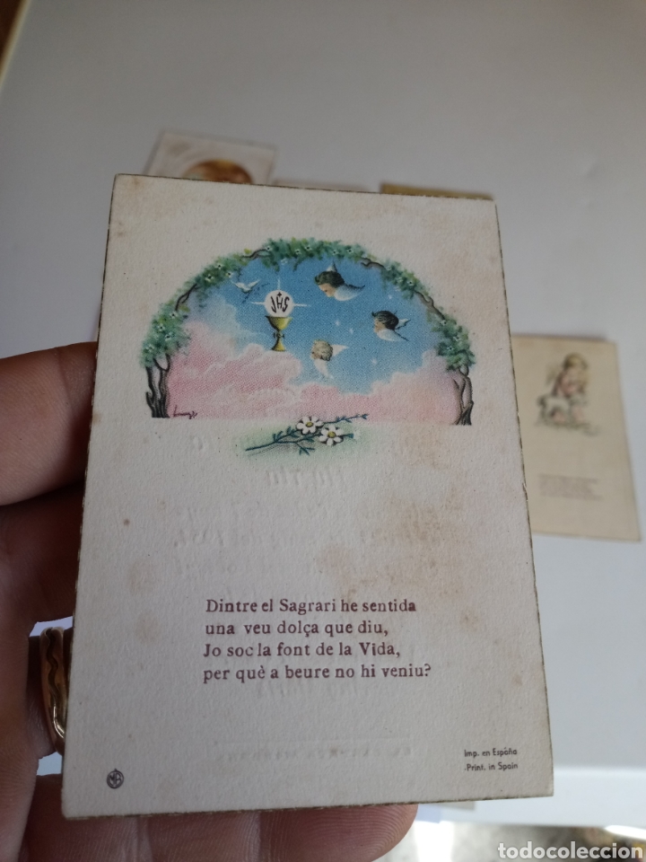 Antig&uuml;edades: ANTIGUOS RECORDATORIOS DE LA PRIMERA COMUNI&Oacute;N, TARJETAS RELIGIOSAS - Foto 4