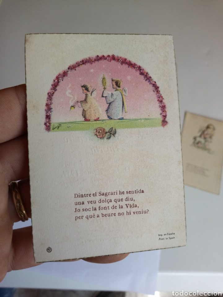 Antig&uuml;edades: ANTIGUOS RECORDATORIOS DE LA PRIMERA COMUNI&Oacute;N, TARJETAS RELIGIOSAS - Foto 9
