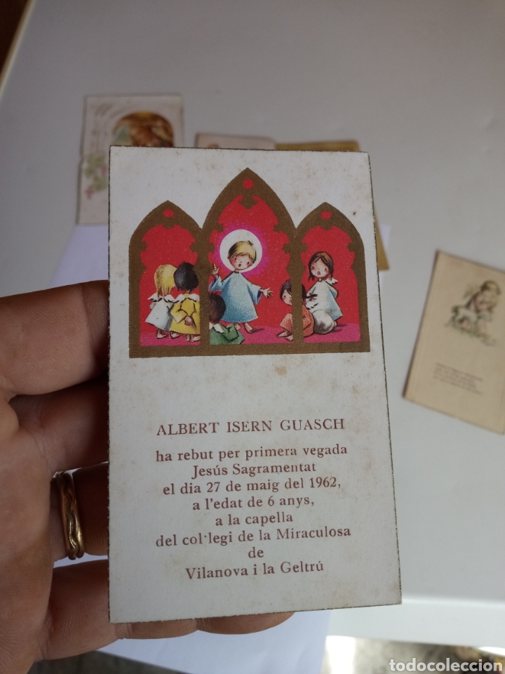 Antig&uuml;edades: ANTIGUOS RECORDATORIOS DE LA PRIMERA COMUNI&Oacute;N, TARJETAS RELIGIOSAS - Foto 13