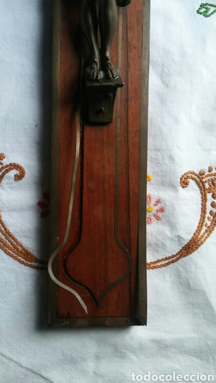 Antig&uuml;edades: Crucifijo madera y bronze - Foto 4