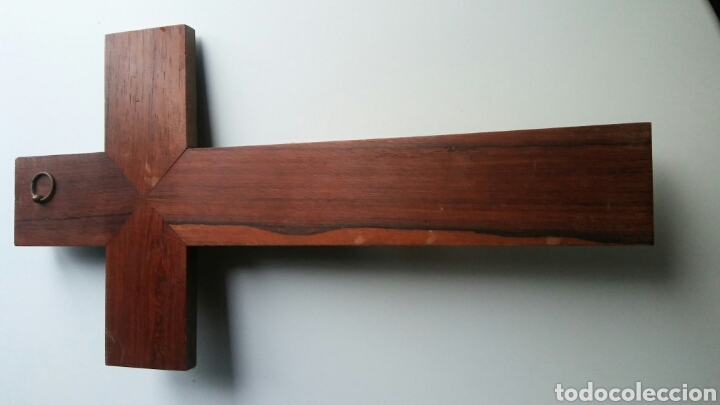 Antig&uuml;edades: Crucifijo madera y bronze - Foto 6