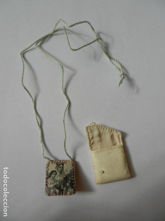 Antig&uuml;edades: ESCAPULARIO DE LA VIRGEN DEL CARMEN Y DE LA INMACULADA. 2 CM. - Foto 1