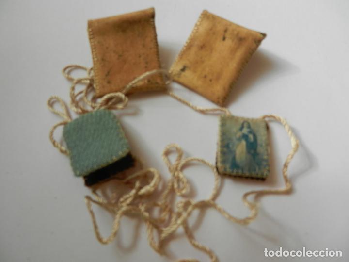 Antig&uuml;edades: ESCAPULARIO DE LA VIRGEN DEL CARMEN Y DE LA INMACULADA CONCEPCI&Oacute;N. 3 CM. - Foto 2