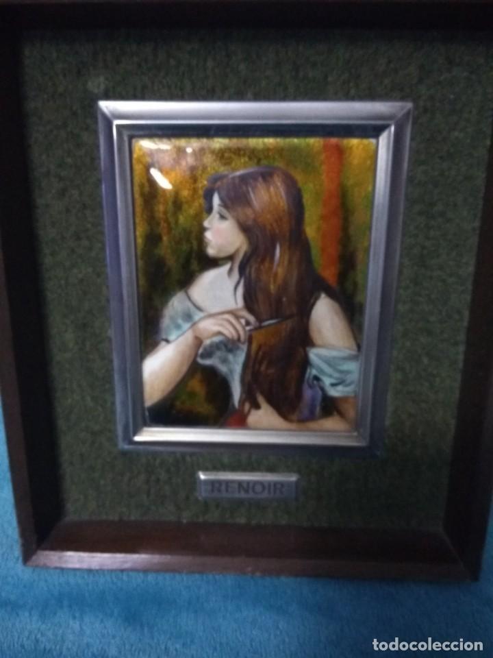 Antig&uuml;edades: Bonito cuadro esmaltado con plata - Foto 1