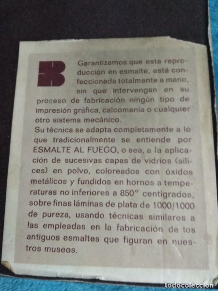 Antig&uuml;edades: Cuadro esmaltado  con plata - Foto 2