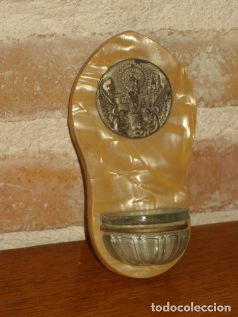 Antig&uuml;edades: PEQUE&Ntilde;A BENDITERA DE LA VIRGEN DEL PILAR. - Foto 3