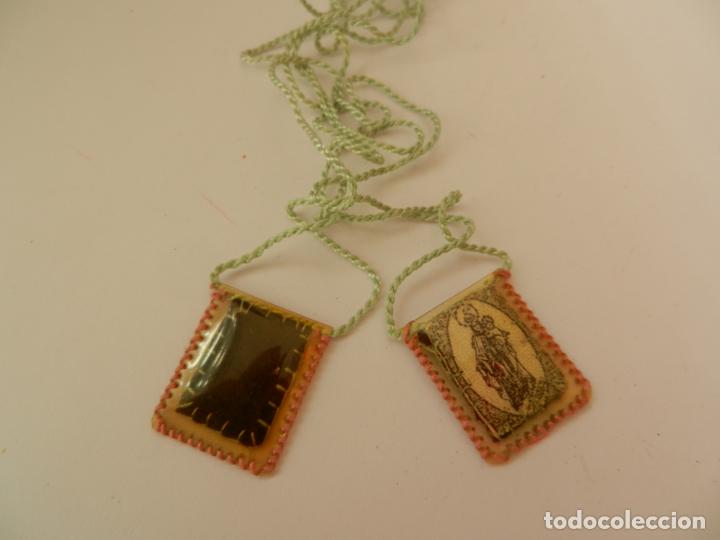 Antig&uuml;edades: ESCAPULARIO DE LA VIRGEN DEL CARMEN . 2 CM. - Foto 1