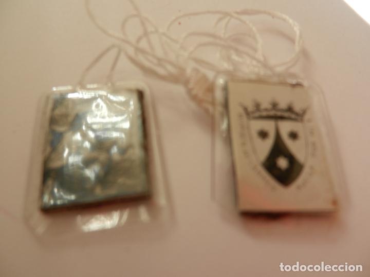 Antig&uuml;edades: ESCAPULARIO DE LA VIRGEN DEL CARMEN . 2 CM. - Foto 3