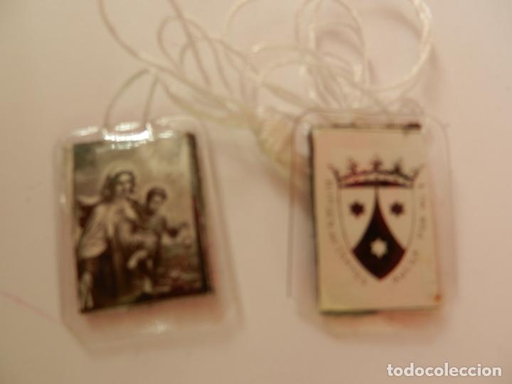 Antig&uuml;edades: ESCAPULARIO DE LA VIRGEN DEL CARMEN . 2 CM. - Foto 4