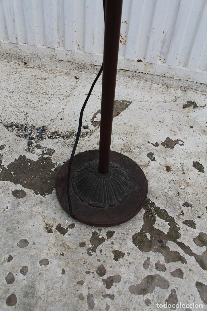 Antig&uuml;edades: lampara de pie antigua de cobre-bronce - Foto 2