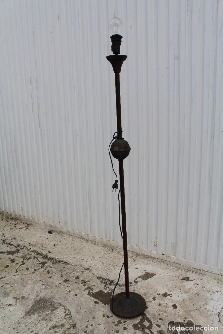 Antig&uuml;edades: lampara de pie antigua de cobre-bronce - Foto 3