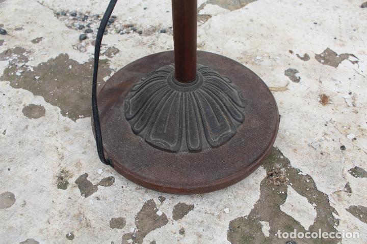 Antig&uuml;edades: lampara de pie antigua de cobre-bronce - Foto 4
