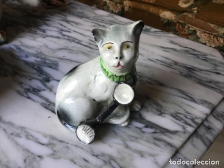 Antig&uuml;edades: Curiosa pieza de loza  gato Mateo - Foto 1