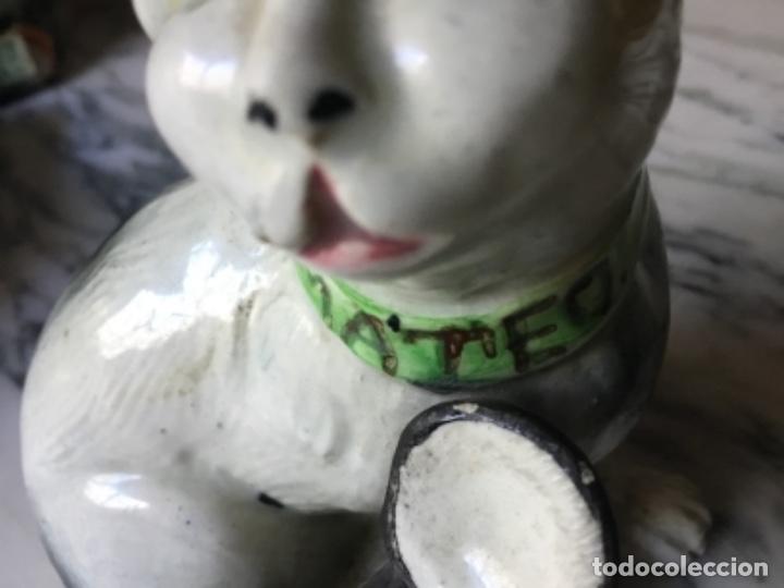 Antig&uuml;edades: Curiosa pieza de loza  gato Mateo - Foto 2