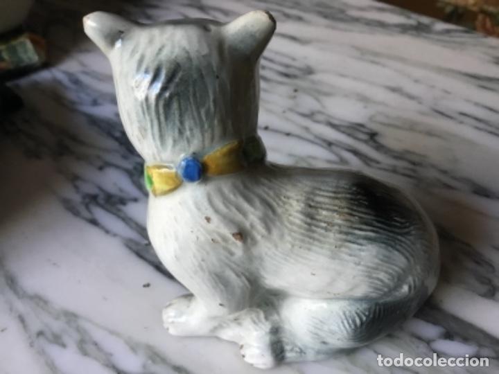Antig&uuml;edades: Curiosa pieza de loza  gato Mateo - Foto 3