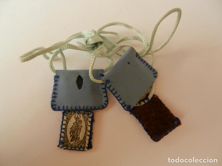 Antig&uuml;edades: ESCAPULARIO DE LA VIRGEN DEL CARMEN. 2.5 CM. - Foto 1