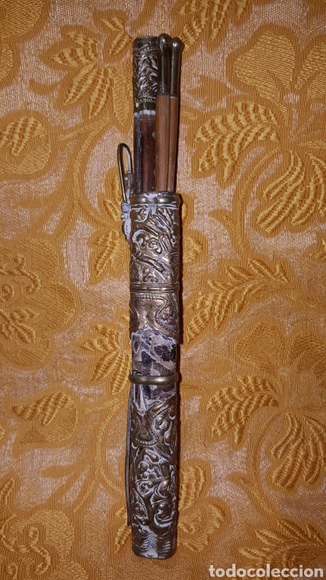 Antig&uuml;edades: ANTIGUOS CUCHILLO Y PALILLOS CON FUNDA - Foto 1