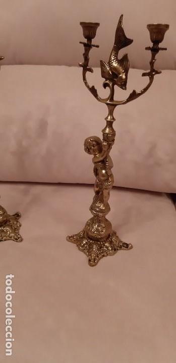 Antig&uuml;edades: Candelabros de bronce - Foto 2